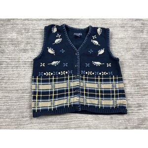 Mountain Lake Sweater Vest Womens Medium‎ Knit Embroidered Casual